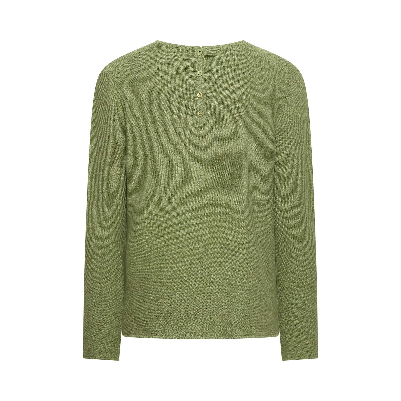 Kleurrijke, creatieve en unieke mode voor vrouwen in Gent. Grote maten mode dames kledij en accessoires voor vrouwen met een maatje meer of minder. Pull Moment in groene kleur leaf van Mansted. Deze pull is gemaakt uit 100% katoen en heeft een mooi detail met knoopjes op de rug.