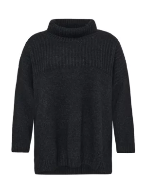 Donkergrijze pull Zaga in kleur dark charcoal van Mansted, vervaardigd uit 100% yak wol