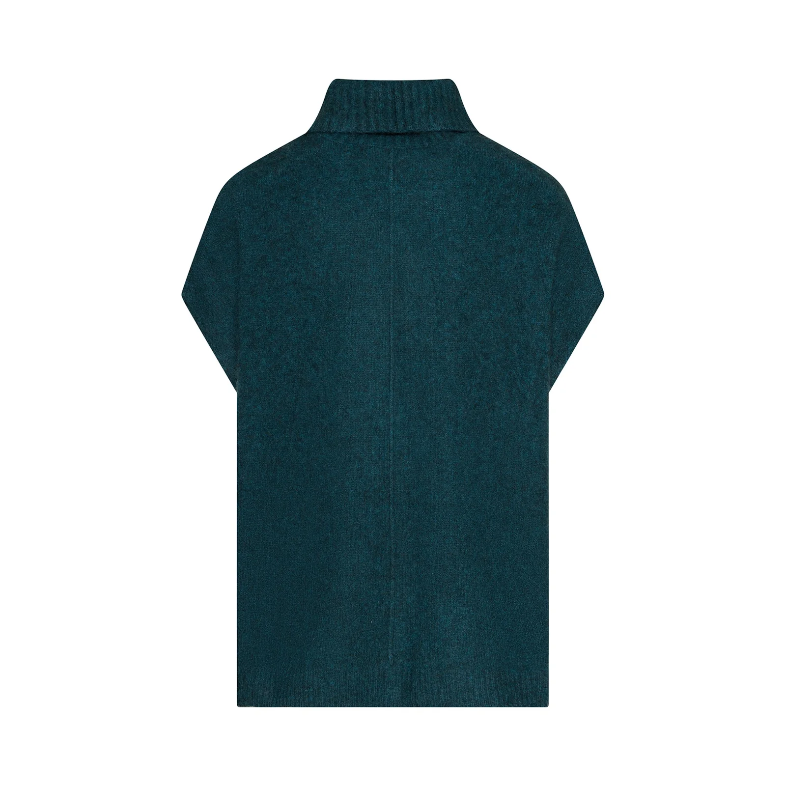 Kleurrijke, creatieve en unieke mode voor vrouwen in Gent. Grote maten mode dames kledij en accessoires voor vrouwen met een maatje meer of minder. Debardeur Zo Bee in kleur emerald van Mansted. Pull met korte mouwen en grote col kraag in zachte en warme, hypoallergene yak wol.